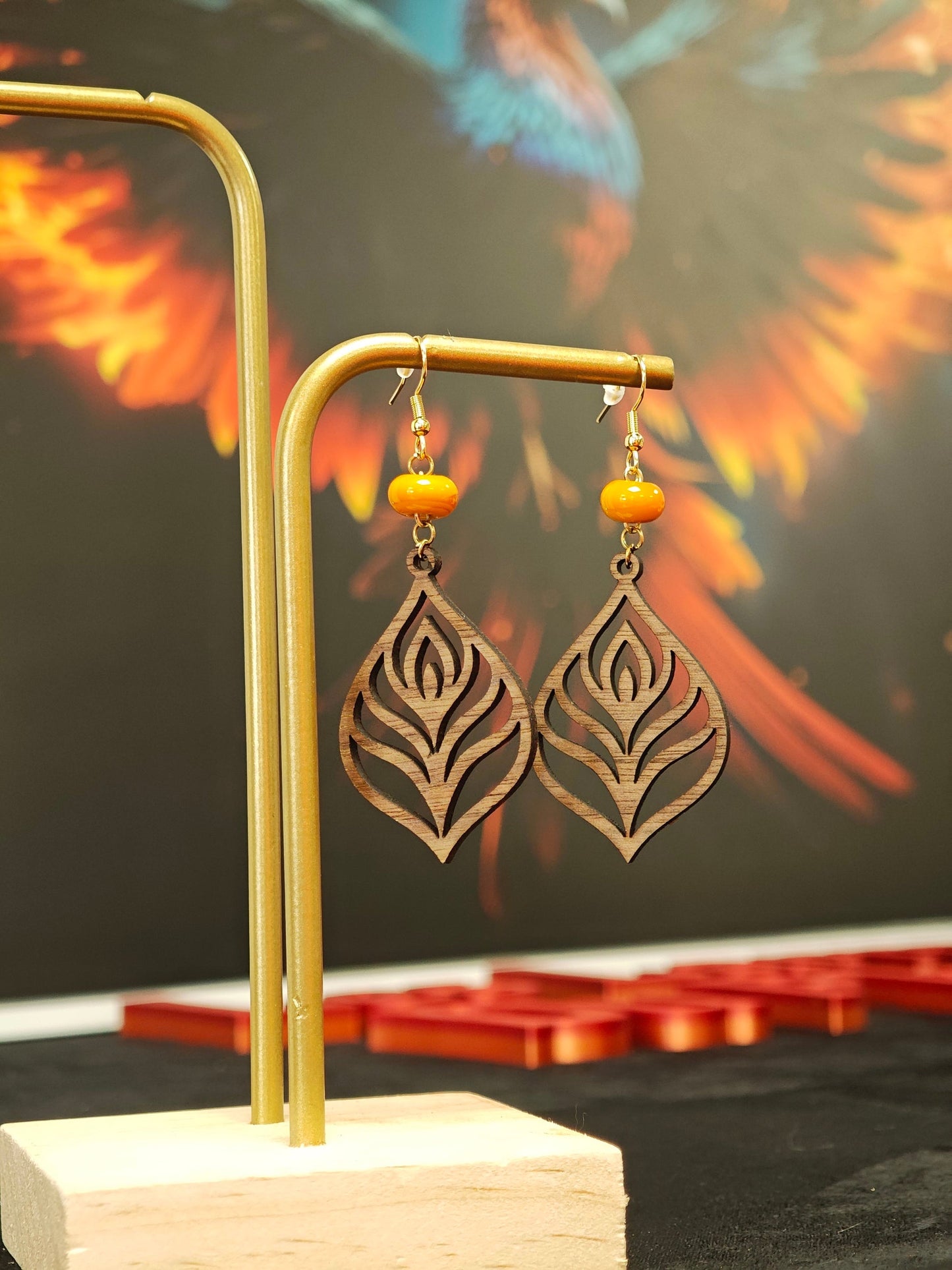 Boucles d'Oreilles Fira Les larmes du Phoenix