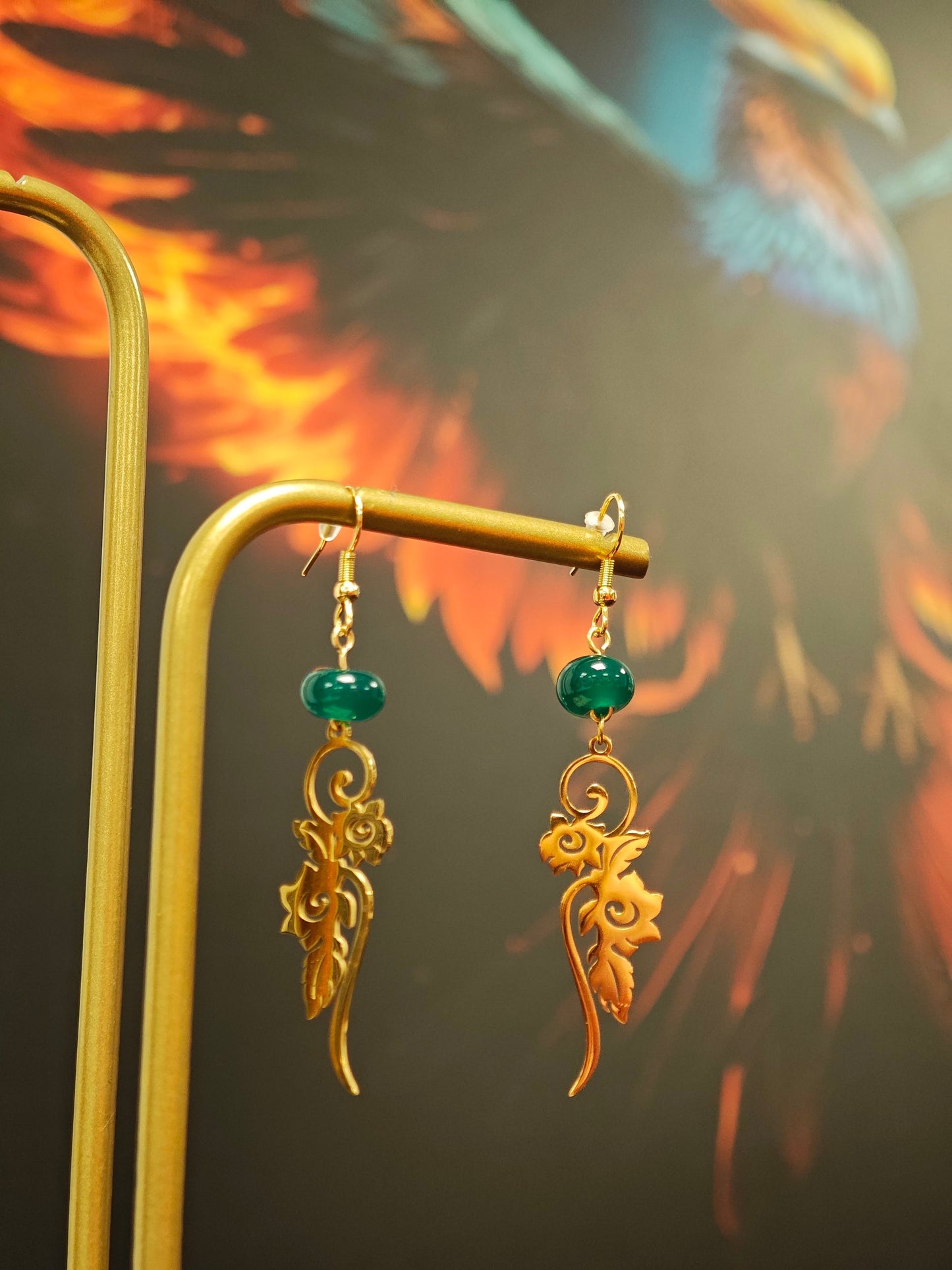 Boucles d'Oreilles Verdalys Les larmes du Phoenix