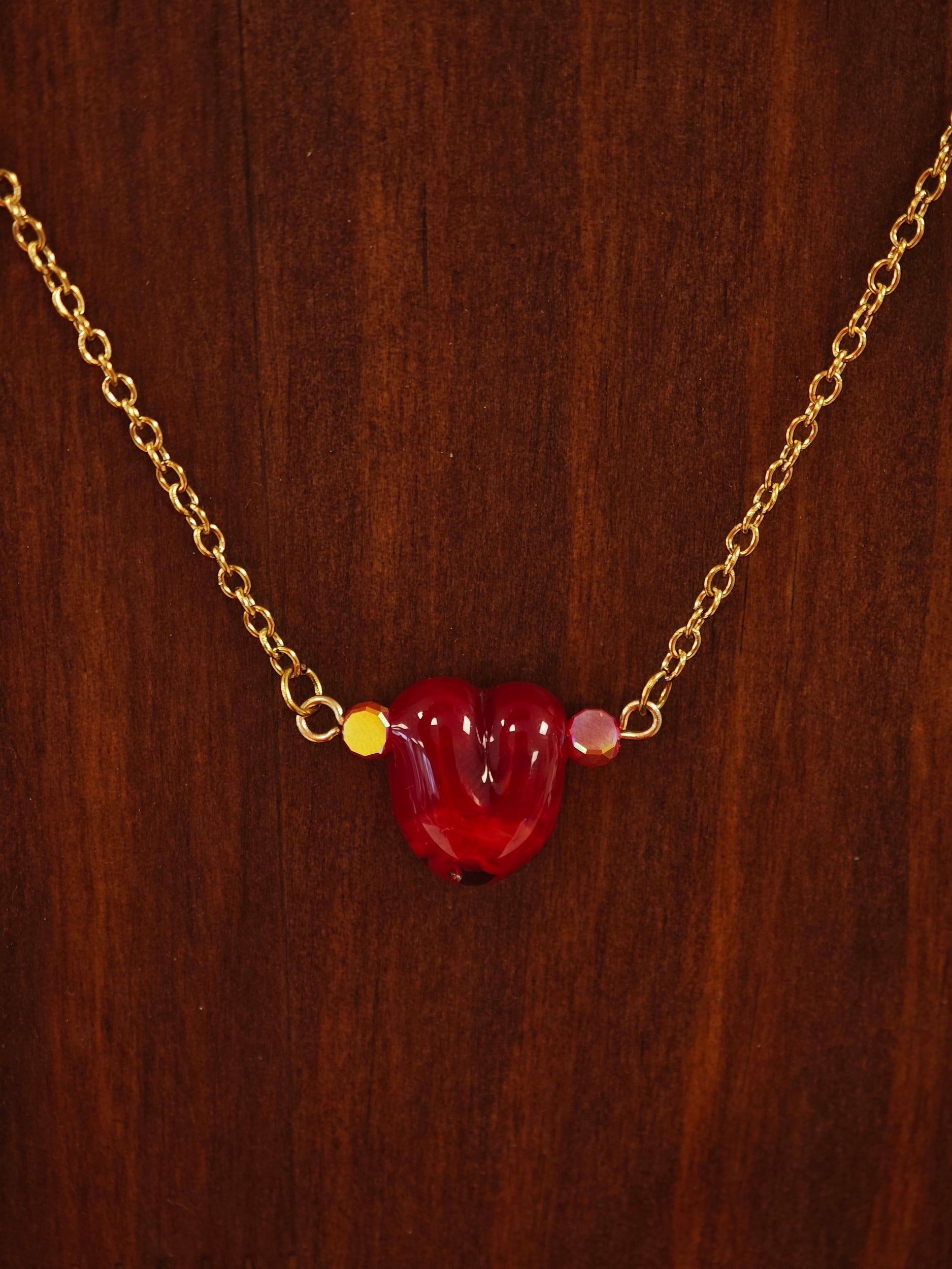 Collier Cœur d’Embrasement Les larmes du Phoenix