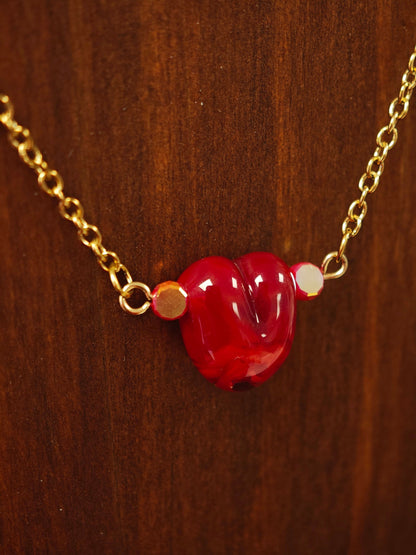 Collier Cœur d’Embrasement Les larmes du Phoenix