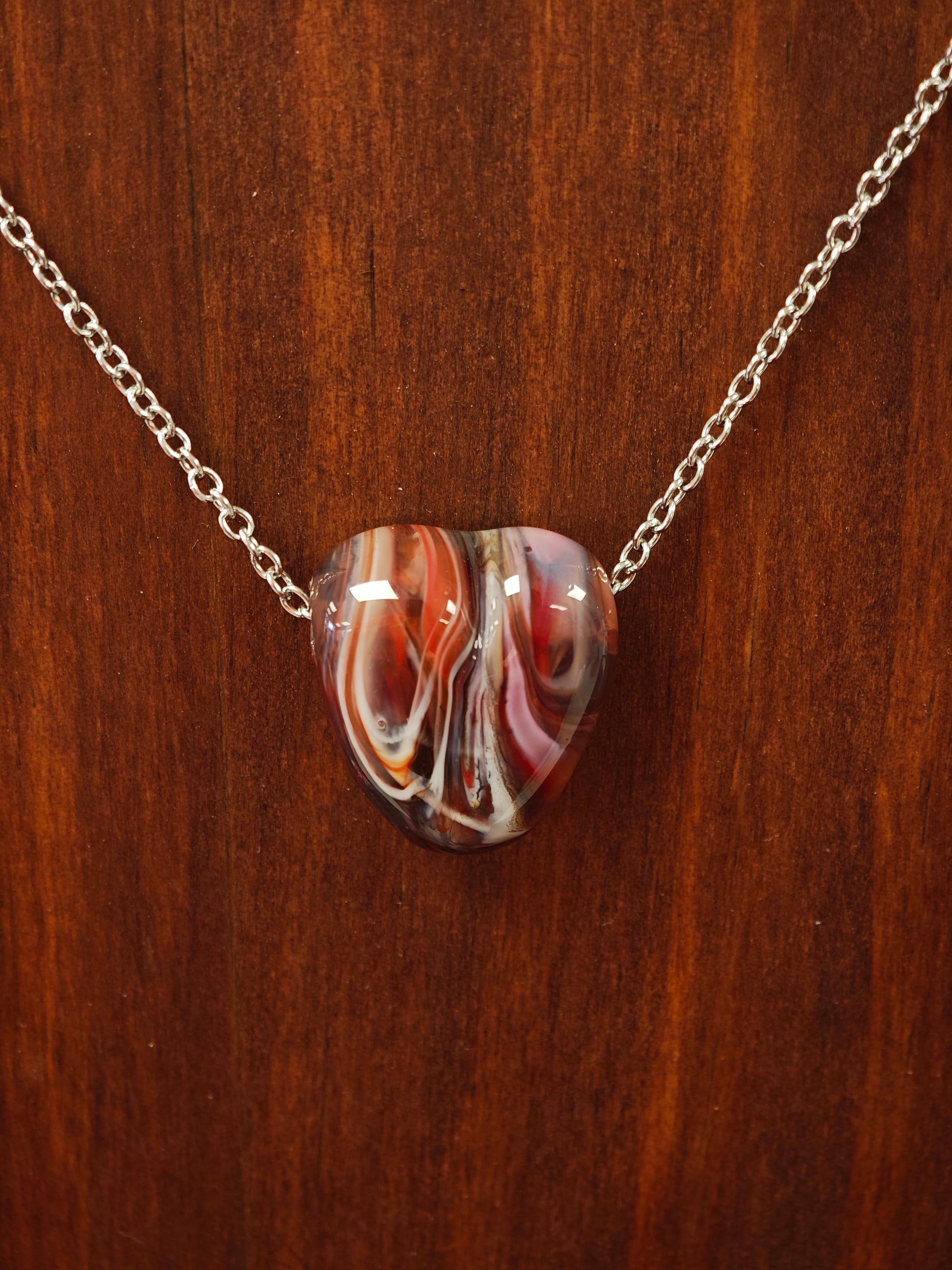 Collier Cœur Tellurique Les larmes du Phoenix