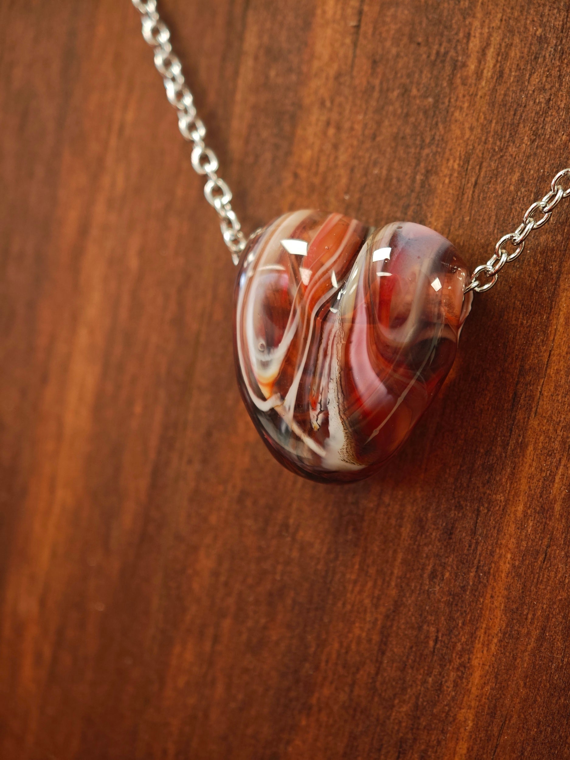 Collier Cœur Tellurique Les larmes du Phoenix