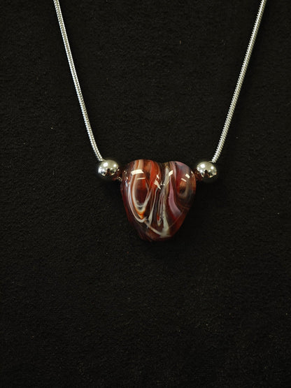 Collier Cœur Tellurique Les larmes du Phoenix