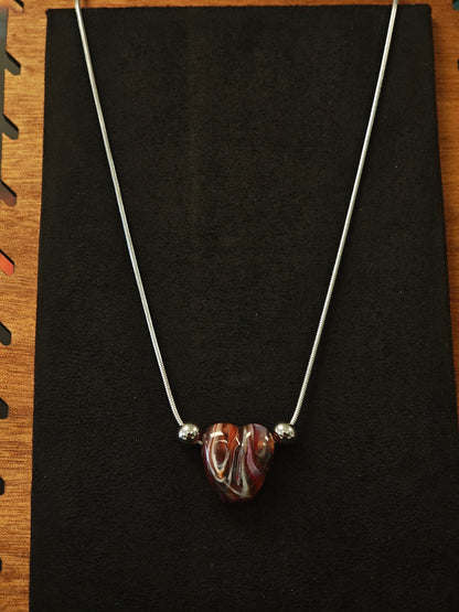 Collier Cœur Tellurique Les larmes du Phoenix